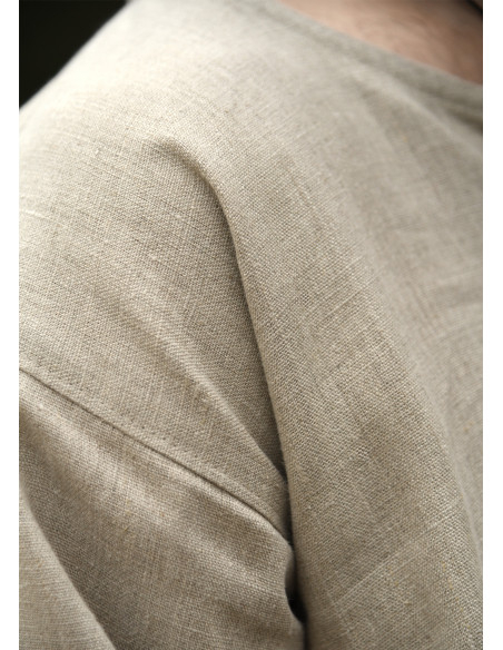 Túnica longa vikinga de linho, cor...