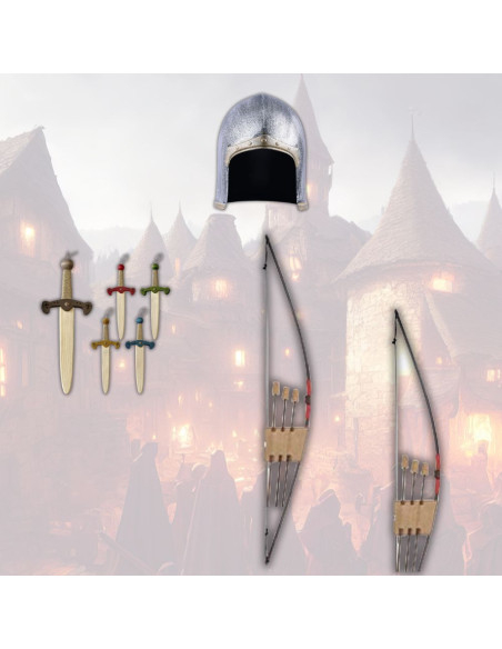 Pack criança Arqueiro medieval: Arco...