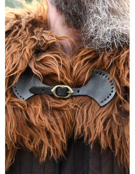 Fecho de pescoço com fivela, cor preta