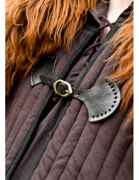 Fecho de pescoço com fivela, cor preta