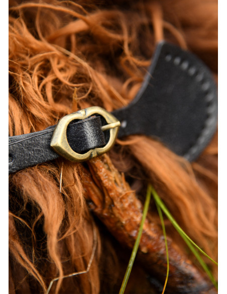 Fecho de pescoço com fivela, cor preta