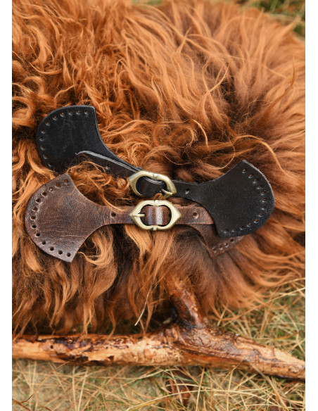 Fecho de pescoço com fivela, cor preta