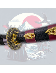 Wakizashi decorativo tsuba Flor de Cerejeira 2