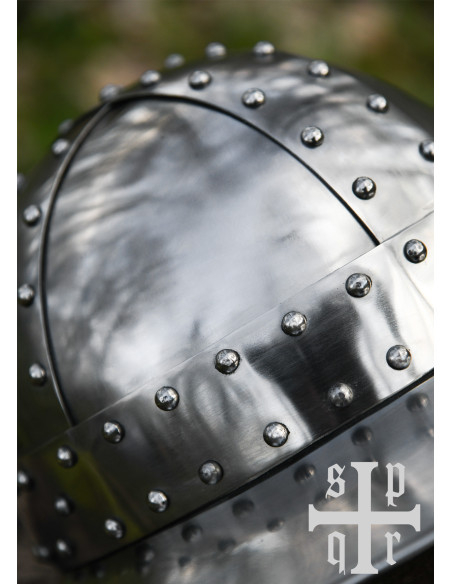 Capacete medieval Kettle século XIV...