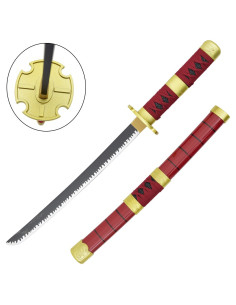 Katana de bambu em miniatura Sandai Kitetsu do Zoro - One...