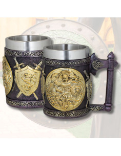 Caneca de resina medieval Romanos (14 cm.)