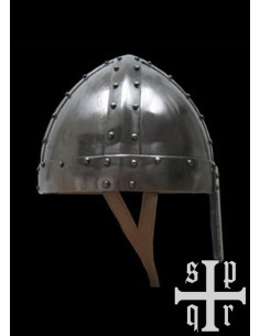 Capacete medieval tipo Spangenhelm com nasal em aço 2