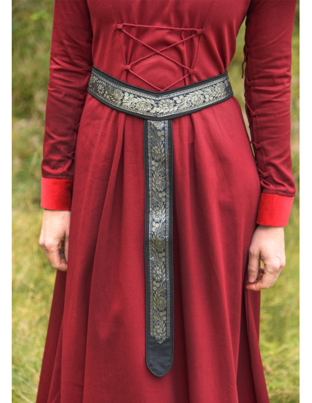 Cinturão medieval decorado em Y, cor...