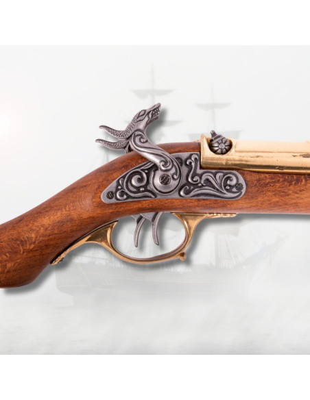 Pistola de dois canos de percussão...