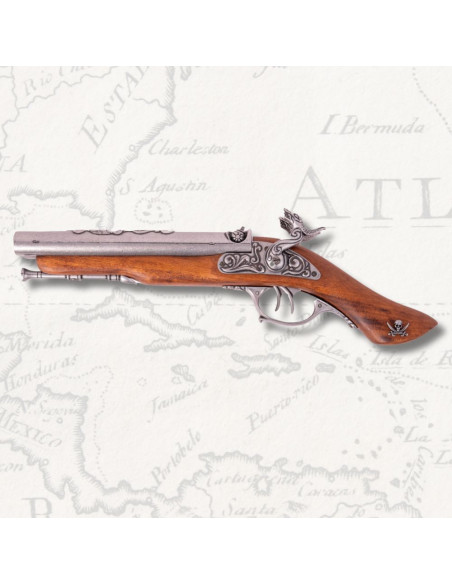 Pistola de dois canos de percussão...