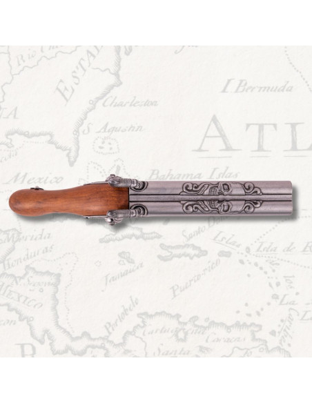 Pistola de dois canos de percussão...