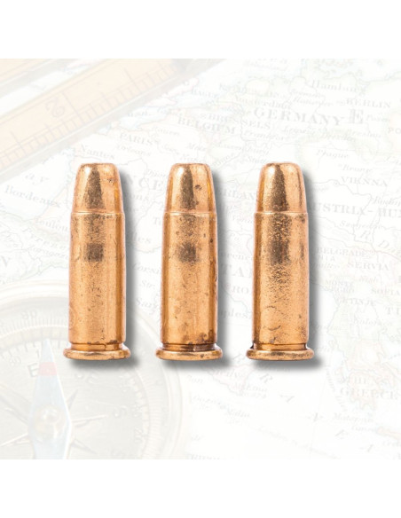 Pacote com 3 balas de rifle em metal