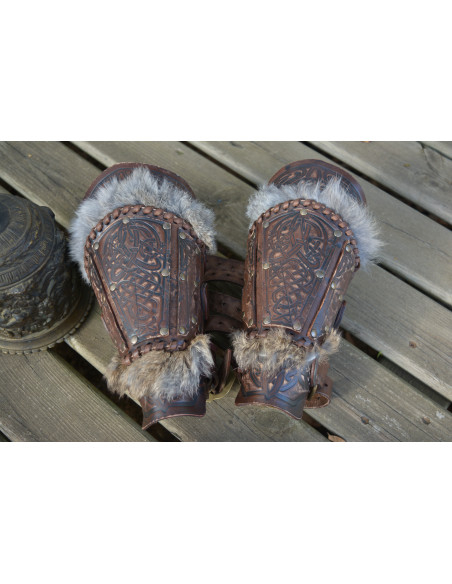 Brazaletes Vikingos Baldur com pele...