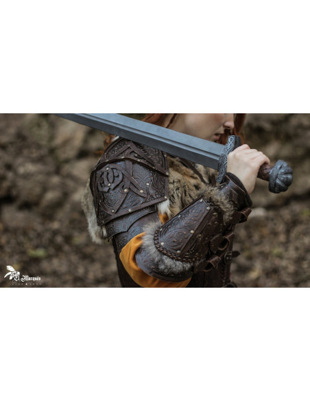 Brazaletes Vikingos Baldur com pele...