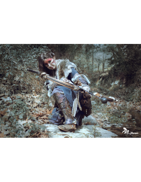 Grebas vikingas Bárbaros com gravuras