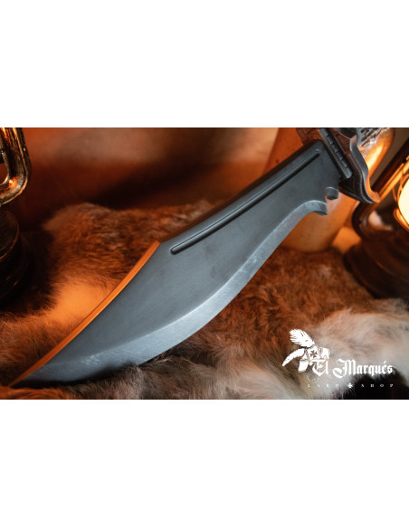Faca Bowie curva, em espuma, para LARP