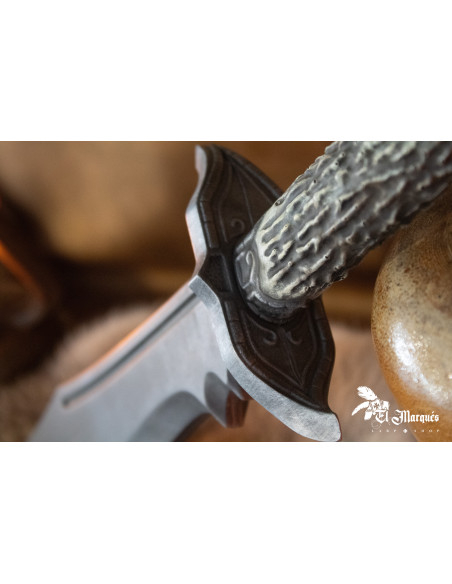 Faca Bowie curva, em espuma, para LARP