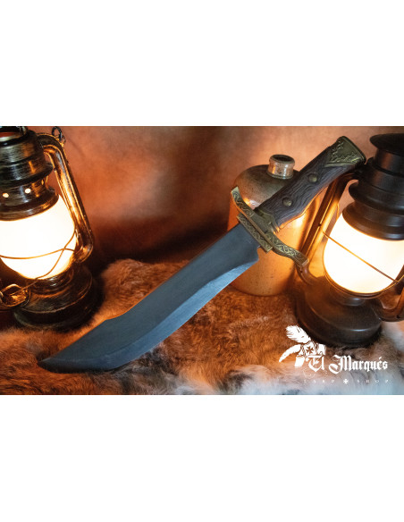 Faca Bowie reta, em espuma, para LARP