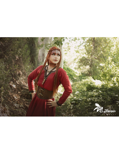 Cinturão Corsé Viking Valkiria - Marrom