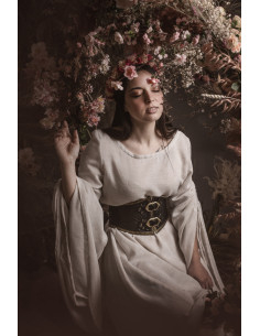 Cinturão Corset dama Nobre com brocados - Preto