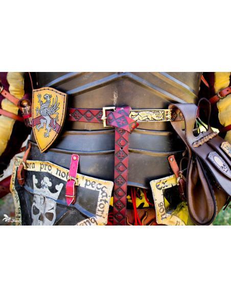 Cinturão caveiras-cruzes fantasia em...