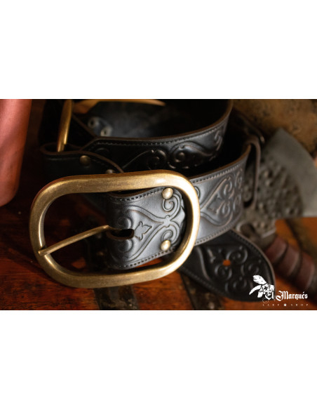 Cinto Nobre Renascimento em couro -...
