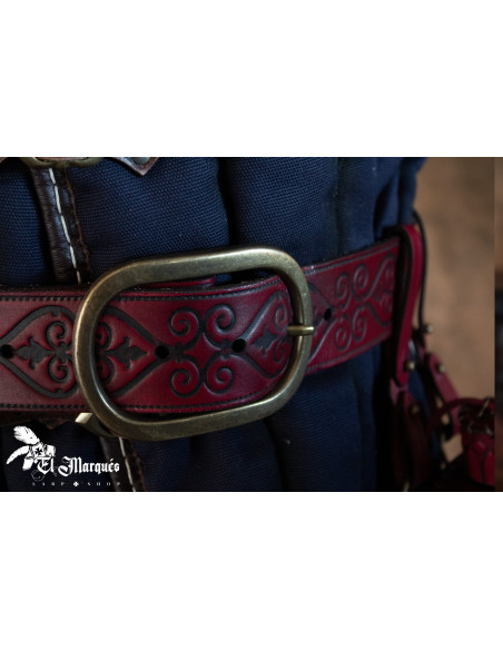 Cinto Nobre Renascimento em couro -...