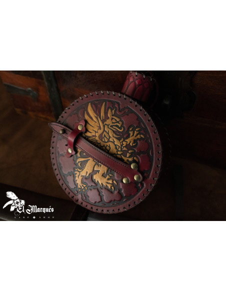 Cantil Explorer medieval em couro