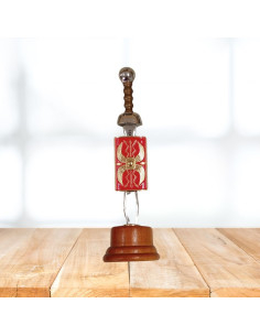 Conjunto Mini Escudo, abridor de cartas e base de suporte