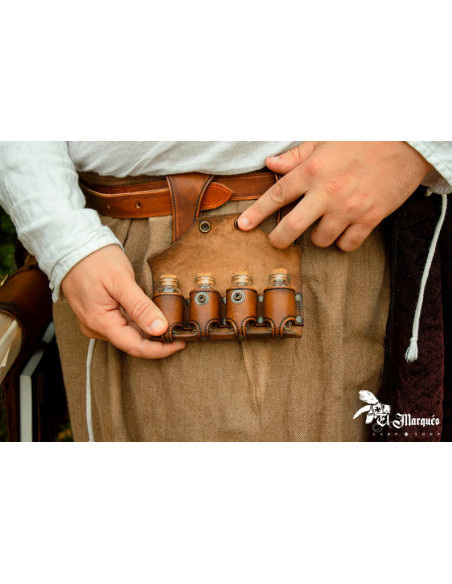 Bolsa de couro para cinto com 4...