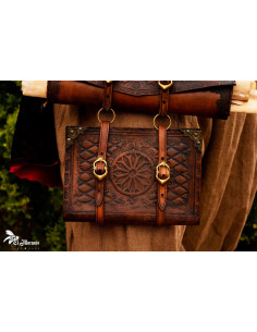 Porta-pergaminhos set com livro Grimório para LARP