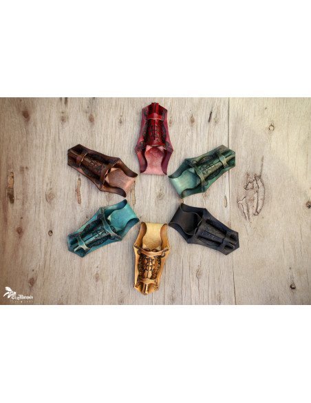 Porta-varinhas mágicas de couro para...