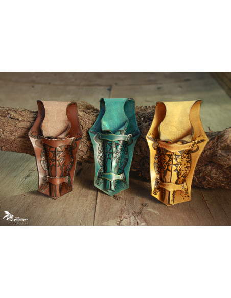 Porta-varinhas mágicas de couro para...