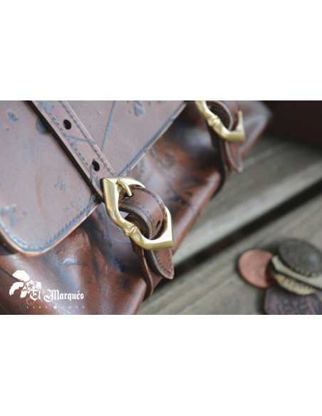 Bolsa Medieval Adventurer em couro,...