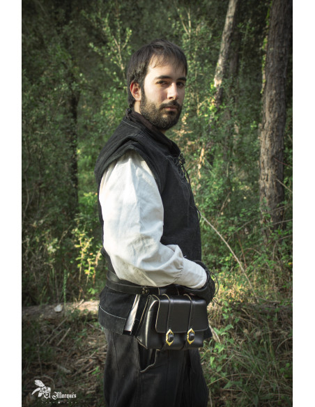 Bolsa Medieval Adventurer em couro,...