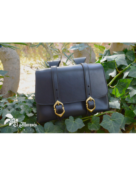 Bolsa Medieval Adventurer em couro,...