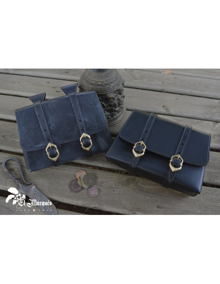 Bolsa Medieval Adventurer em couro,...