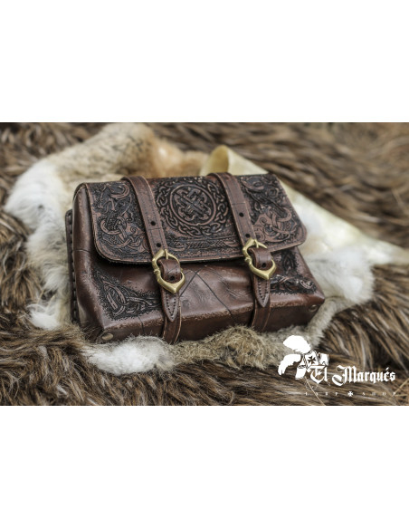 Bolso Vikingo Drakkar em couro