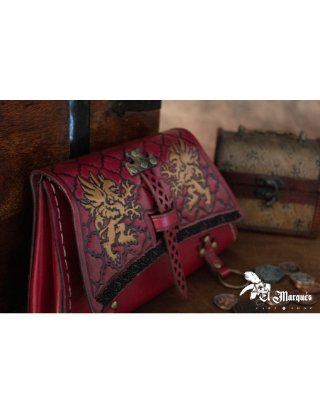 Bolsa Imperial Deluxe em couro repuxado