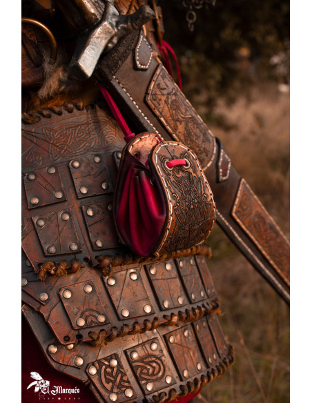 Bolsa Vikinga tipo limosnera em pele...