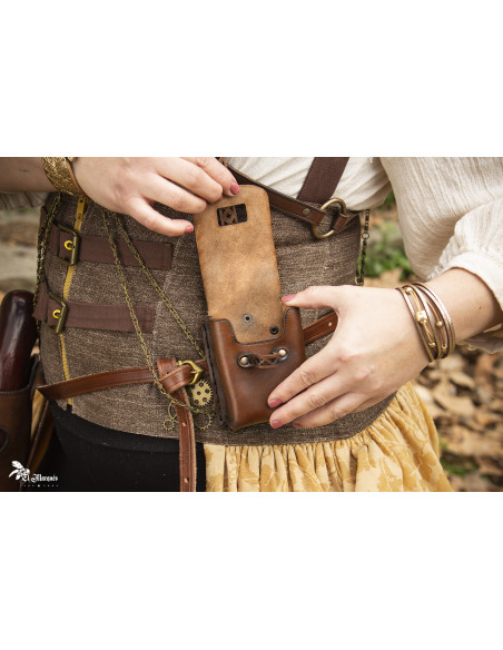 Bolsa Tabaco para cinto em couro...