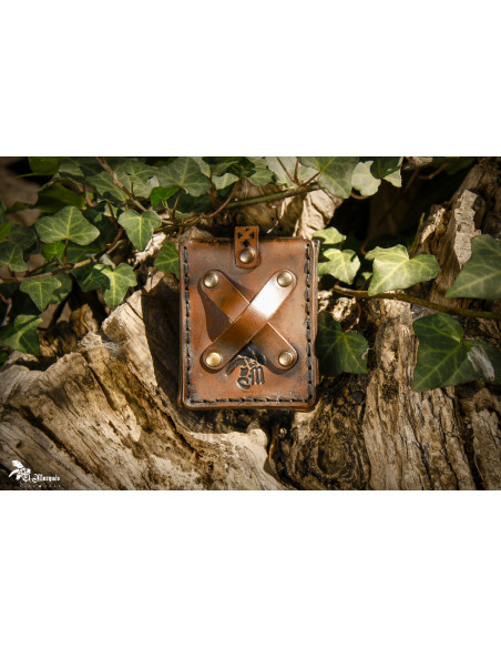 Bolsa Tabaco para cinto em couro...