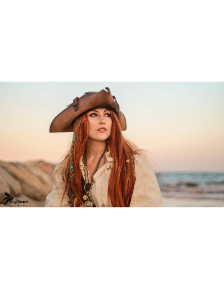 Chapéu Pirata Tricornio, rosa dos ventos