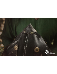 Chapéu Viking de ovelha e couro 2