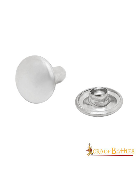 Jogo de 50 botões medievais em aço