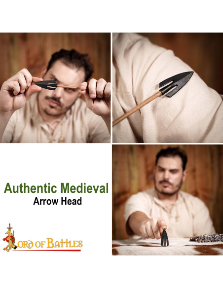 Ponta de flecha Medieval, cauda de...