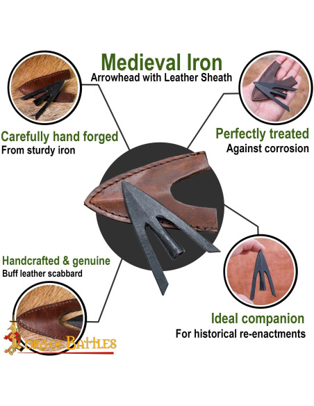 Ponta de flecha Medieval, cauda de...