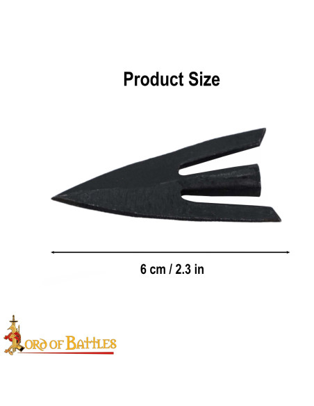 Ponta de flecha medieval, cauda de...