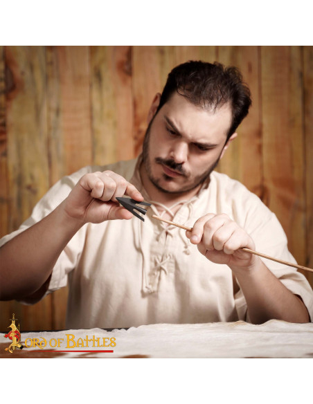 Ponta de flecha medieval, cauda de...