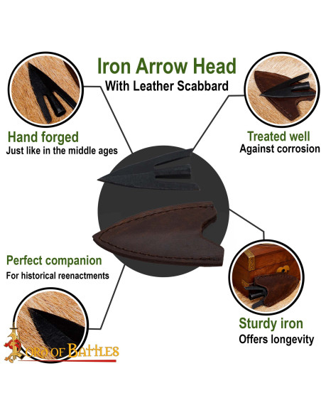 Ponta de flecha medieval, cauda de...